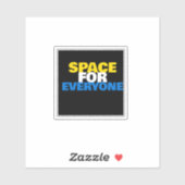 Aangepaste Disability Pride-ruimte voor iedereen Z Sticker (Vel)