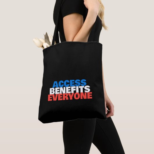 Aangepaste Disability Pride Toegankelijkheid Baat Tote Bag (Dichtbij)