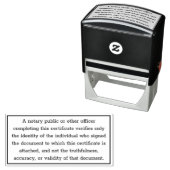 Aangepaste disclaimer informatie voor openbaar not zelfinktende stempel (In situ)