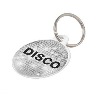 Aangepaste Disco Ball Dog Label Huisdierpenning