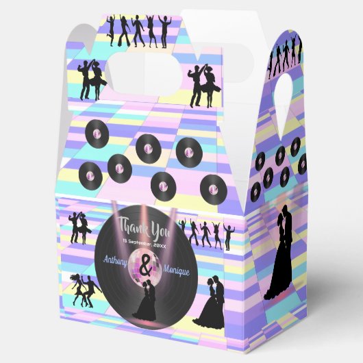 Aangepaste Disco Bruiloft Bedankdoosjes (Geopend)