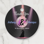 Aangepaste Disco Bruiloft Bedankjes Labels (Voorkant)
