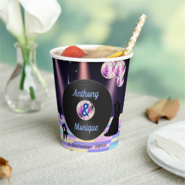 Aangepaste Disco Bruiloft Papieren Bekers