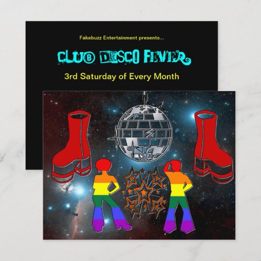 Aangepaste Disco Fever Event-uitnodigingen Kaart (Voorkant / Achterkant)