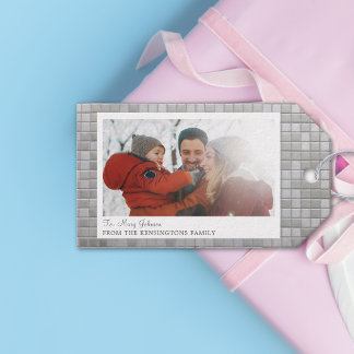 Aangepaste Disco-thema Familie Foto Gift Label Cadeaulabel
