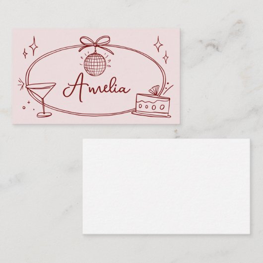 Aangepaste disco verjaardagsplaats kaart plaatskaartje (Voorkant / Achterkant)