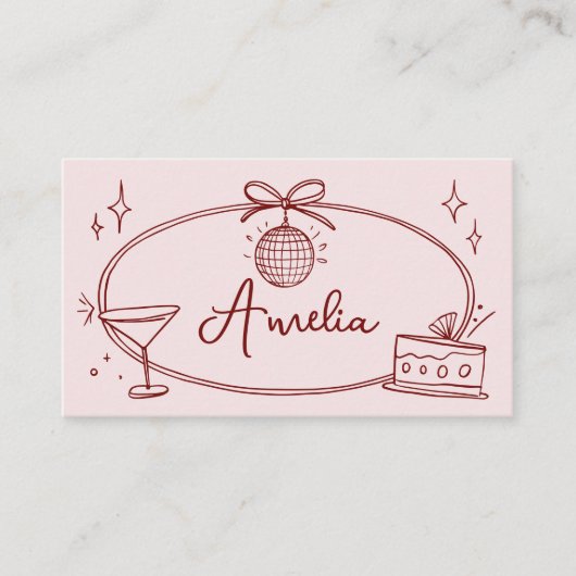 Aangepaste disco verjaardagsplaats kaart plaatskaartje (Voorkant)