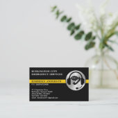 Aangepaste Dispatcher Noodhulpdiensten Logo QR Cod Visitekaartje (Staand voorkant)