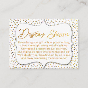 Aangepaste Display Shower Insert Informatiekaartje