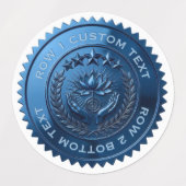 Aangepaste DIY 3D Blauwe folie Reiki Master zegels Labels (Design 1)