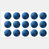 Aangepaste DIY 3D Blauwe folie Reiki Master zegels Labels (Vel)
