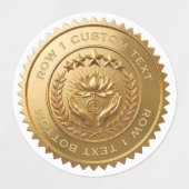 Aangepaste DIY 3D goud folie Reiki Master zegelsti Labels (Design 1)