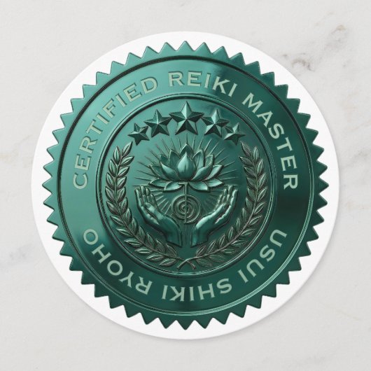Aangepaste DIY 3D groene folie Reiki Master zegel  Kaart (Voorkant)
