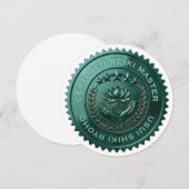 Aangepaste DIY 3D groene folie Reiki Master zegel  Kaart (Voorkant / Achterkant)