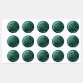 Aangepaste DIY 3D groene folie Reiki Master zegel  Labels (Vel)
