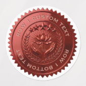 Aangepaste DIY 3D rode folie Reiki Master zegelsti Labels (Design 1)