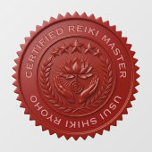 Aangepaste DIY 3D rode wasfolie Reiki Master zegel Raamsticker (Vel)