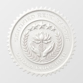 Aangepaste DIY 3D witte was Reiki Master zegel sti Raamsticker (Vel)