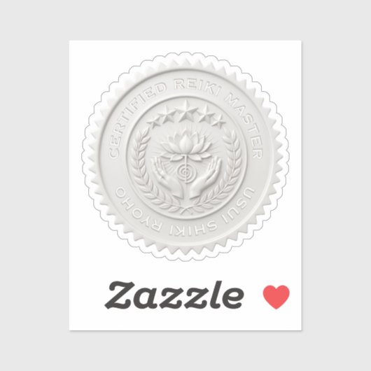 Aangepaste DIY 3D witte was Reiki Master zegel sti Sticker (Vel)