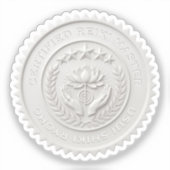 Aangepaste DIY 3D witte was Reiki Master zegel sti Sticker (Voorkant)