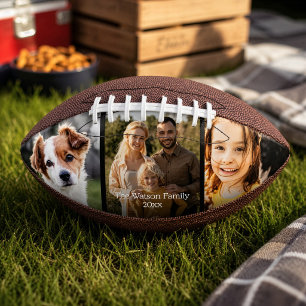 Aangepaste DIY-foto Familie Naam Cool Modern Voetb American Football