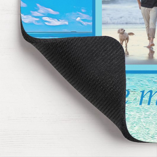 Aangepaste DIY-foto gepersonaliseerd strand Liefde Muismat (Hoek)