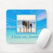 Aangepaste DIY-foto gepersonaliseerd strand Liefde Muismat (Met muis)