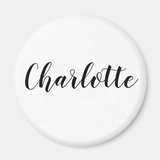Aangepaste DIY-magneet | Naam, tekst, monogram en Magneet (Voorkant)