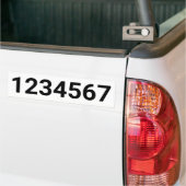 Aangepaste DIY-mailboxnummers zwart op wit adres Bumpersticker (Op Truck)