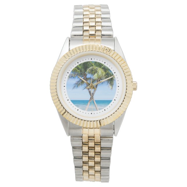 Aangepaste DIY Persoonlijke Ronde Fototemplate Horloge (Voorkant)