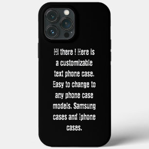 Aangepaste DIY tekst moderne trendy zwart-wit chic iPhone 13 Pro Max Hoesje
