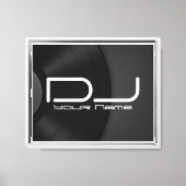 Aangepaste DJ Canvas Wall Art met Vinyl Record Afdruk (Voorkant)