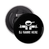 Aangepaste DJ DiscJockey flesopening koelkast magn Button Flesopener (Voorkant)