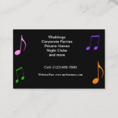 Aangepaste DJ Karaoke Visitekaartje (Achterkant)