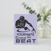 Aangepaste DJ-naam en briefkaart voor kleuren (Staand voorkant)