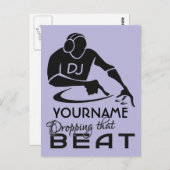 Aangepaste DJ-naam en briefkaart voor kleuren (Voorkant / Achterkant)