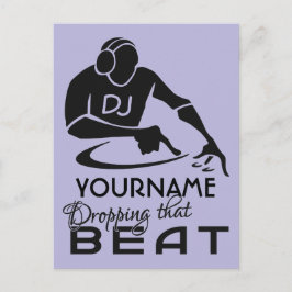 Aangepaste DJ-naam en briefkaart voor kleuren