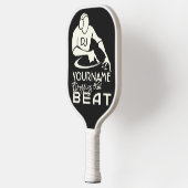 Aangepaste DJ-naam en -kleur Pickleball Paddle (Links)
