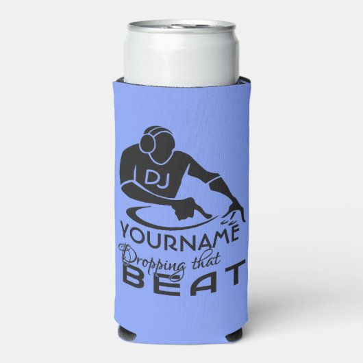 Aangepaste DJ-naam en -kleur Seltzer Blikjeskoeler