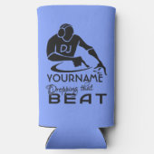 Aangepaste DJ-naam en -kleur Seltzer Blikjeskoeler (Achterkant)