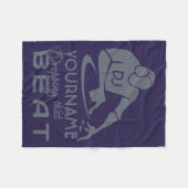 Aangepaste DJ-naam en kleurendeken Fleece Deken (Voorkant (Horizontaal))