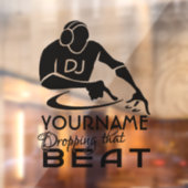 Aangepaste DJ-naam Raamsticker (Vel 2)