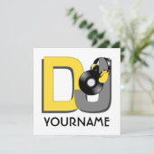 Aangepaste DJ-uitnodiging Kaart (Staand voorkant)