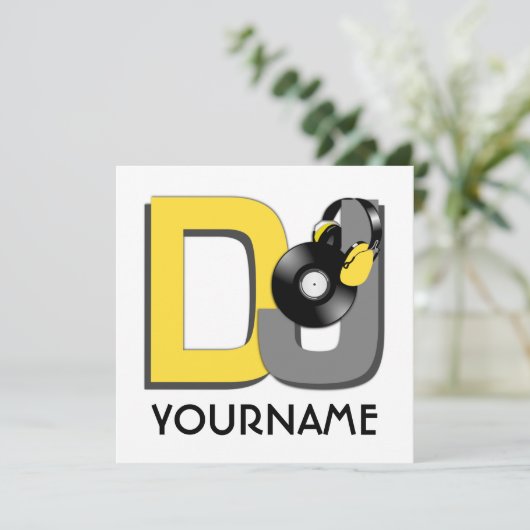 Aangepaste DJ-uitnodiging Kaart (Staand voorkant)