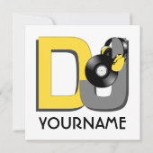 Aangepaste DJ-uitnodiging Kaart (Voorkant)