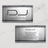 Aangepaste DJ - Unieke, zware metalen blik Visitekaartje (Voorkant / Achterkant)