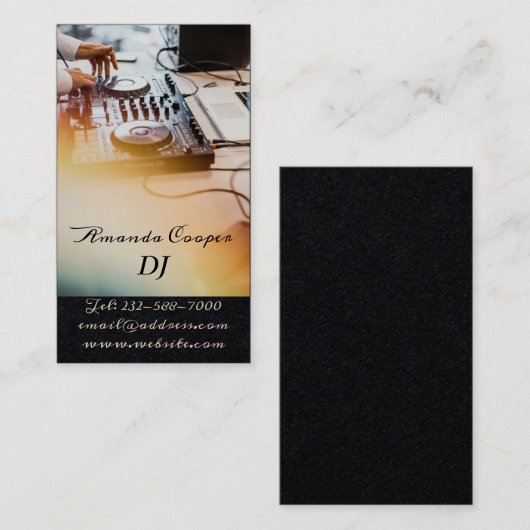 Aangepaste DJ Visitekaartje (Voorkant / Achterkant)