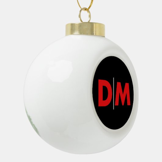 Aangepaste DM Logo Keramische Bal Ornament (Links)