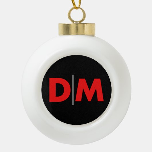 Aangepaste DM Logo Keramische Bal Ornament (Voorkant)