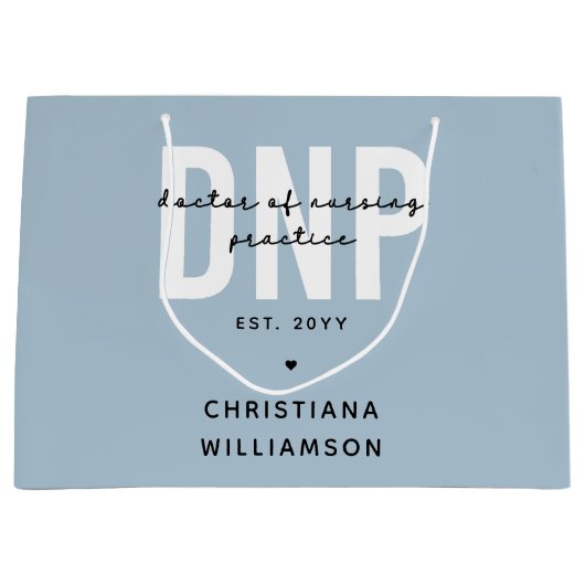 Aangepaste DNP Doctor of Nursing Practice Afstuder Groot Cadeauzakje (Voorkant)